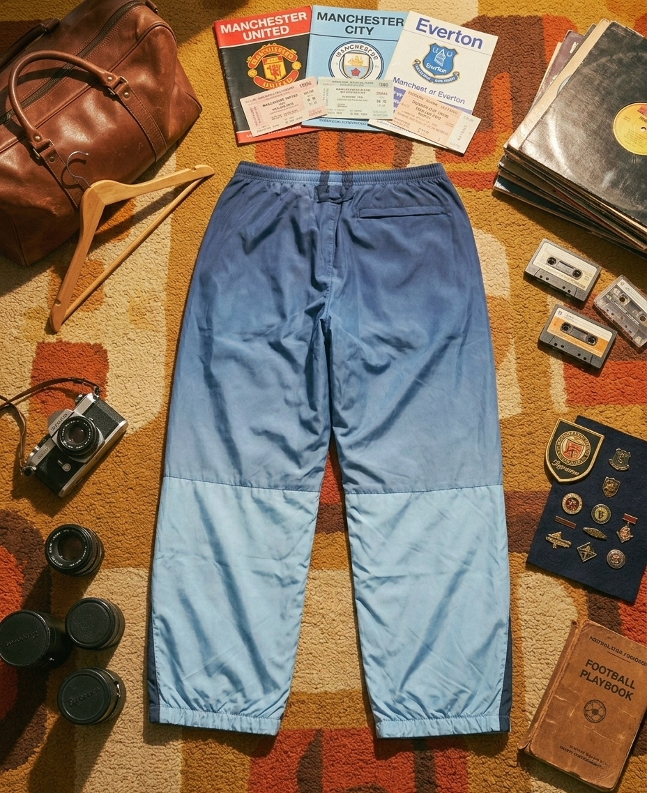 Pantalon de Survêtement bleu Rétro Bicolore