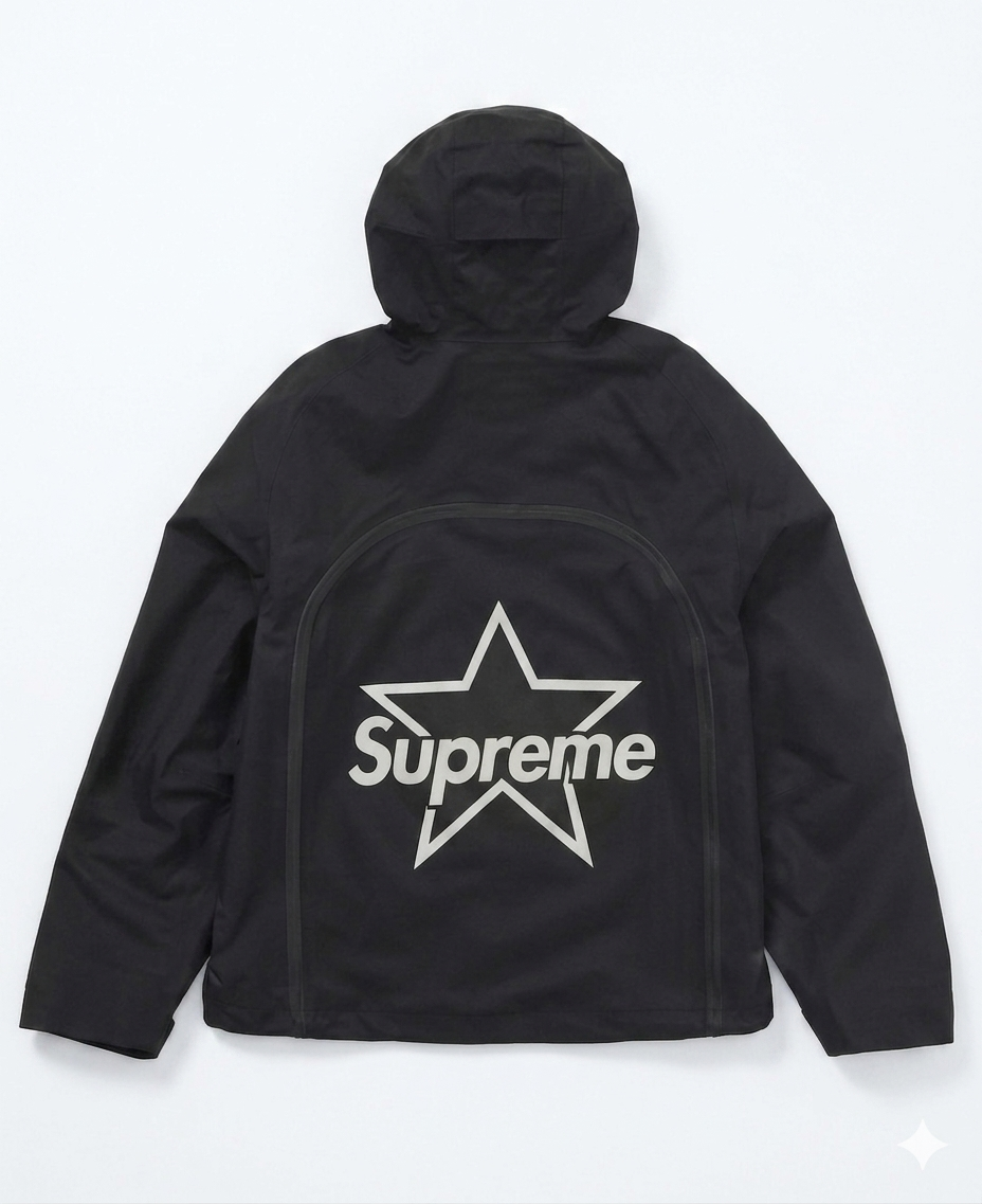 Veste GORE-TEX noire en cuir