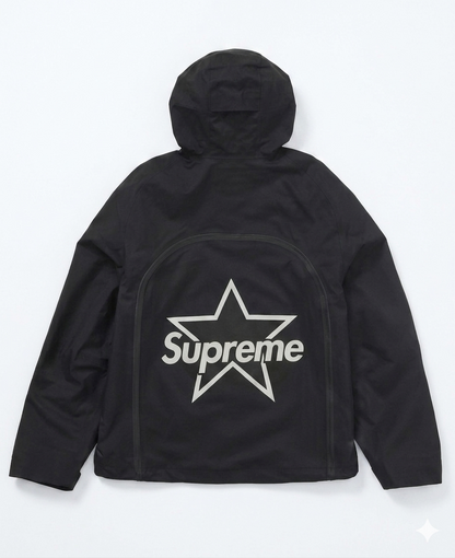 Veste GORE-TEX noire en cuir